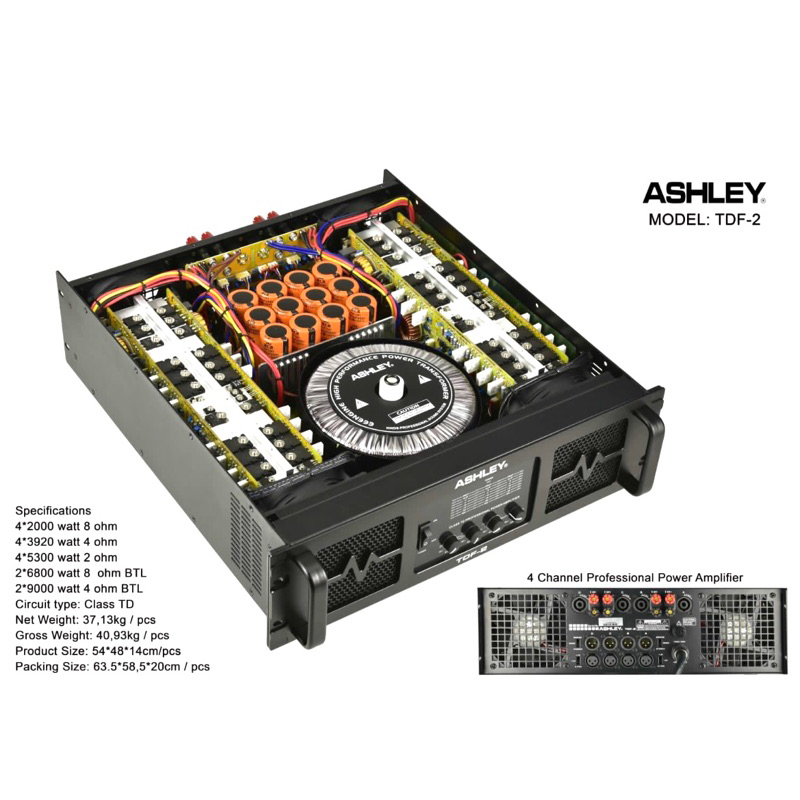 Power Ashley TDF 2 Original Amplifier ASHLEY TDF2
