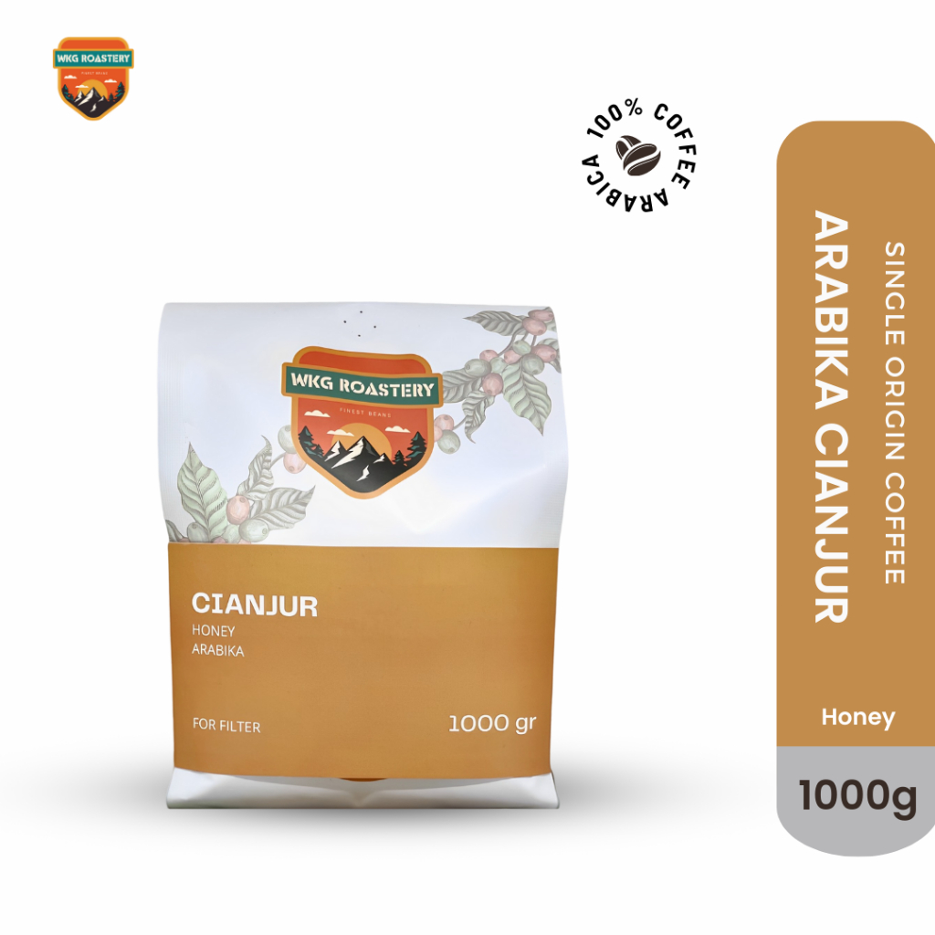 

WKG ROASTERY Kopi Arabica Cianjur Honey 1Kg Kopi Bubuk dan Biji Kopi Utuh