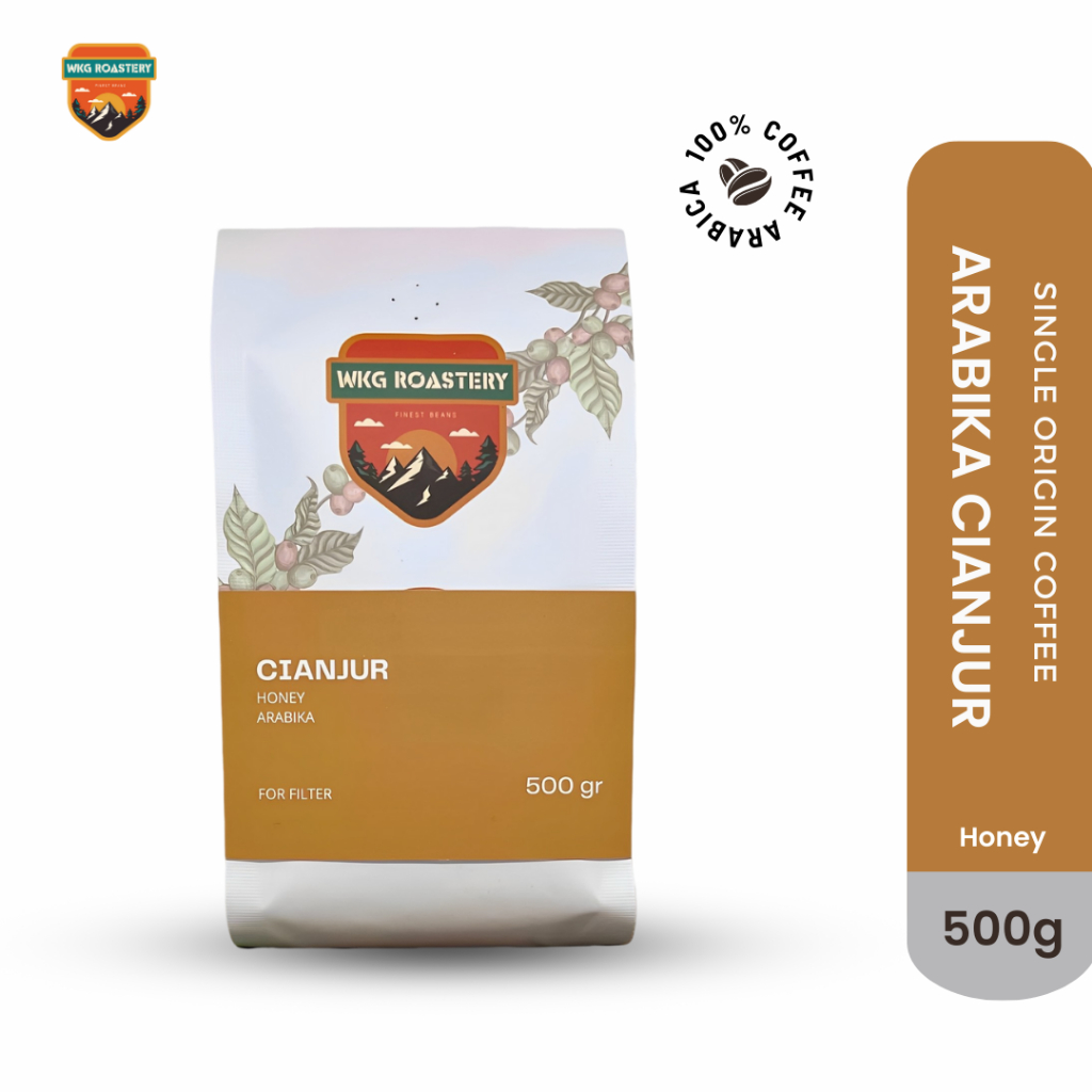 

WKG ROASTERY Kopi Arabica Cianjur Honey 500gr Kopi Bubuk dan Biji Kopi Utuh