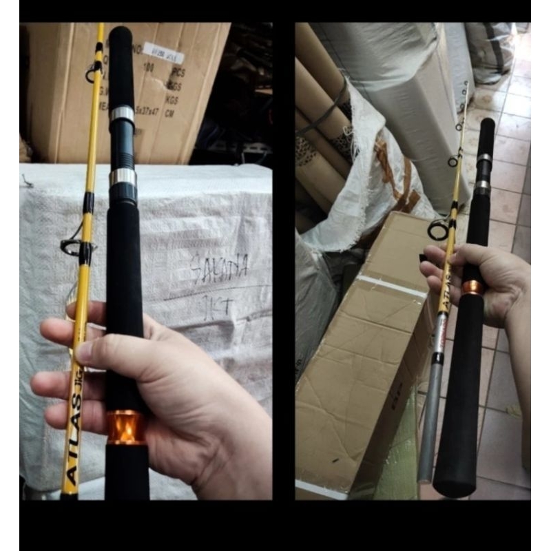 joran tornado atlas jig 582 panjang 176 cm joran carbon laut type jigging