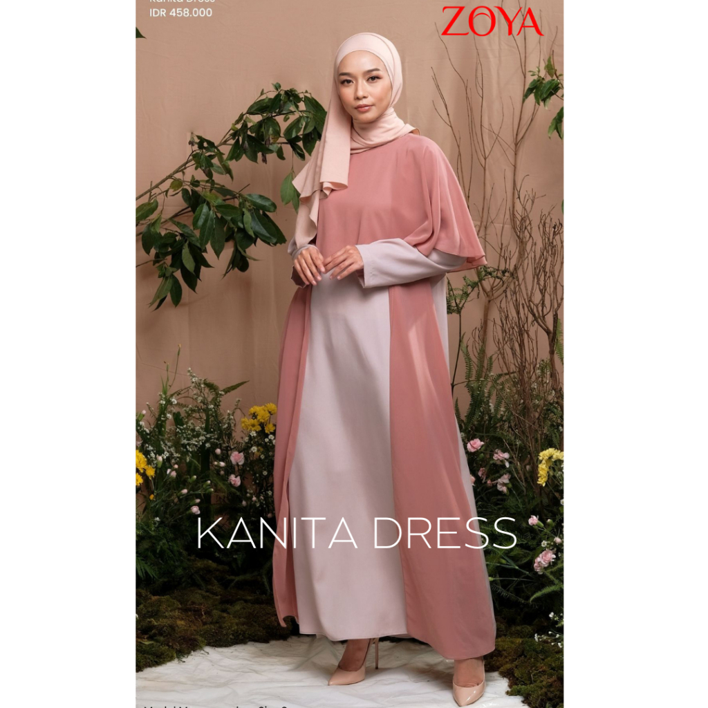 Gamis Wanita Zoya Kanita Dress Gamis Muslimah Terbaru