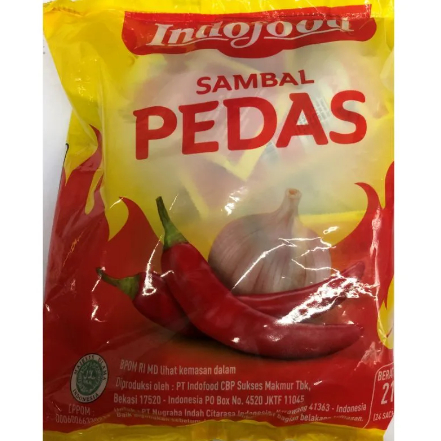 

INDOFOOD SAMBAL PEDAS SACHET 24 PCS @ 9 GR SAMBEL STICK PER PACK PAK