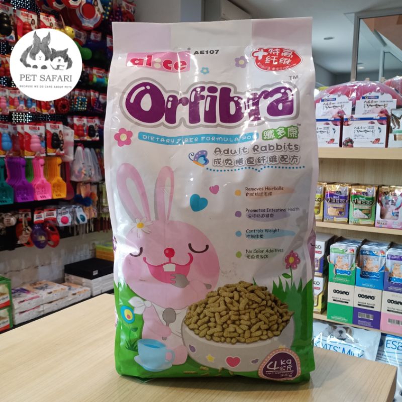 Makanan Kelinci Alice AE107 Orfibra Adult Rabbit Dietary Formula 4kg