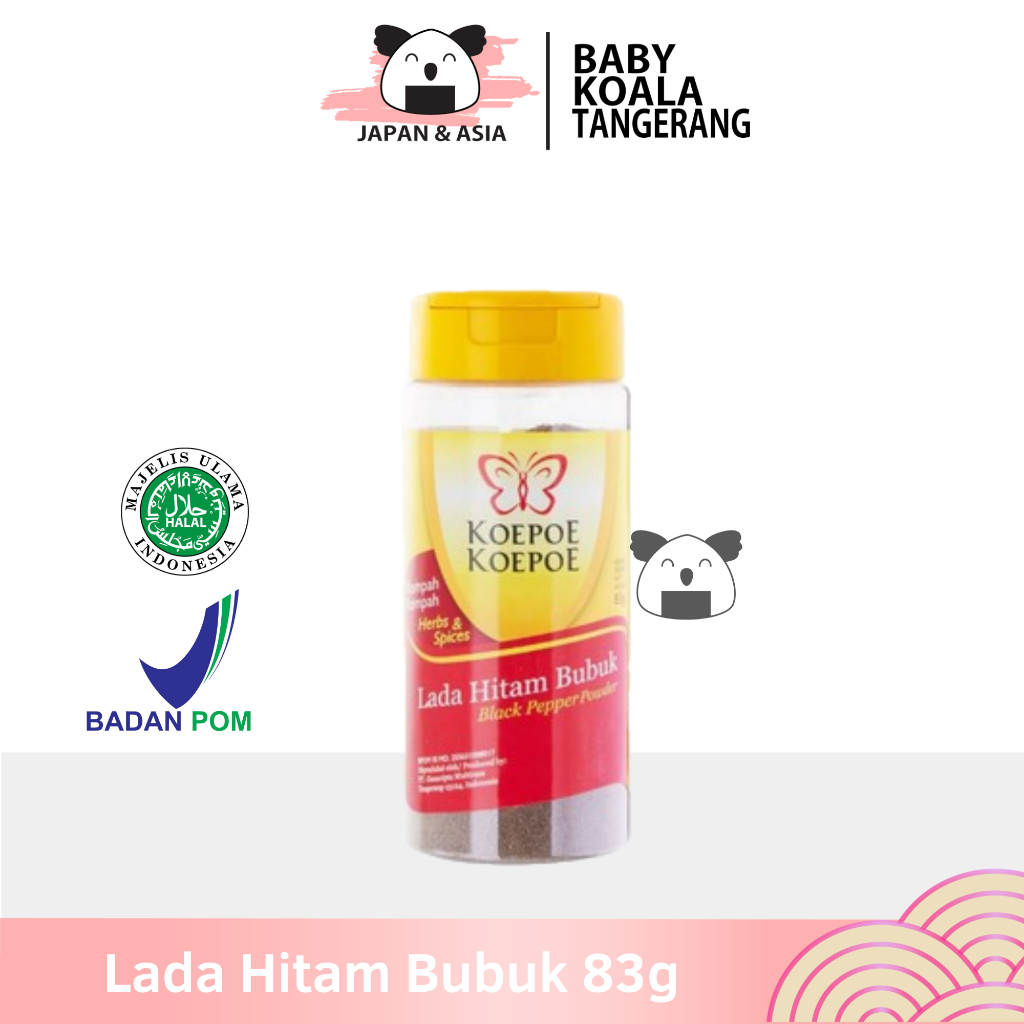 

KOEPOE Lada Hitam Bubuk 83 g Halal | Black Pepper Powder.