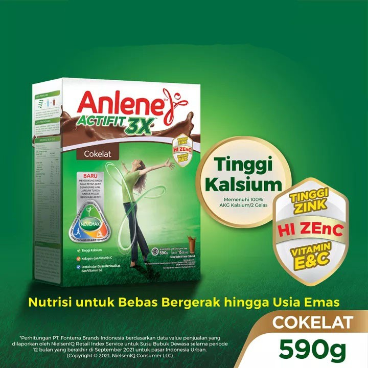 

Anlene Actifit 3X Susu Bubuk Cokelat 590gr