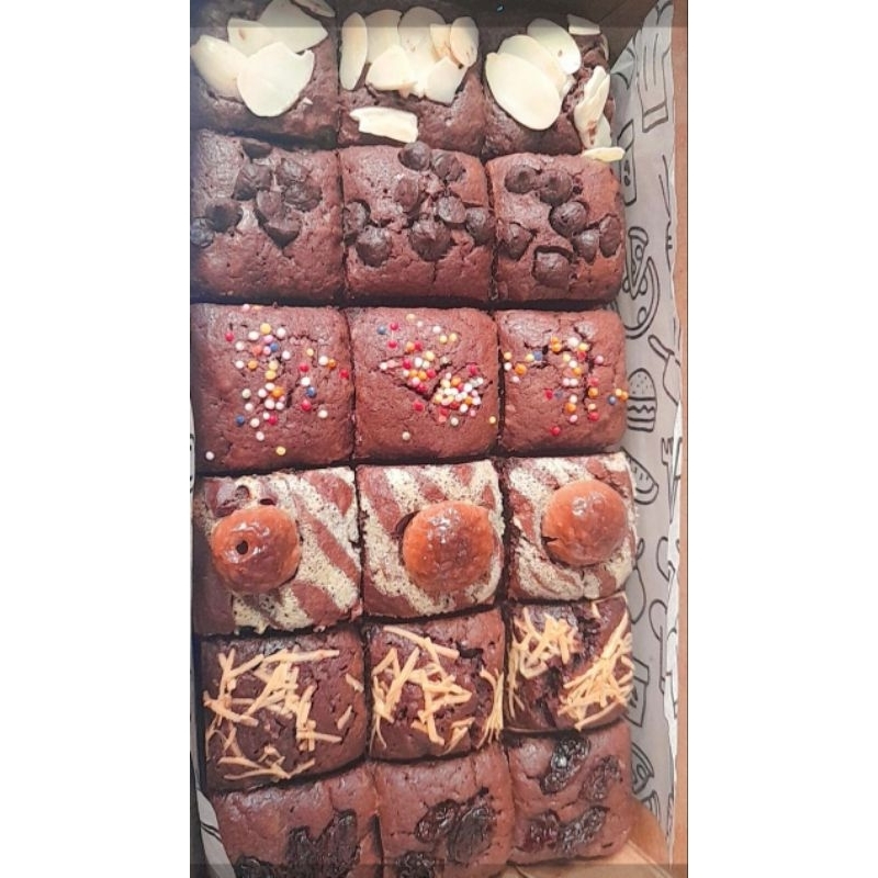

Brownies fudgy all varian topping