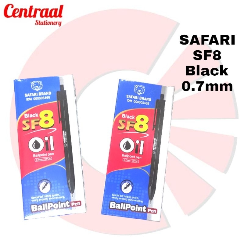 

Bolpoint Safari SF8 Black 0.7mm ( 1Dzn / 12Pcs )