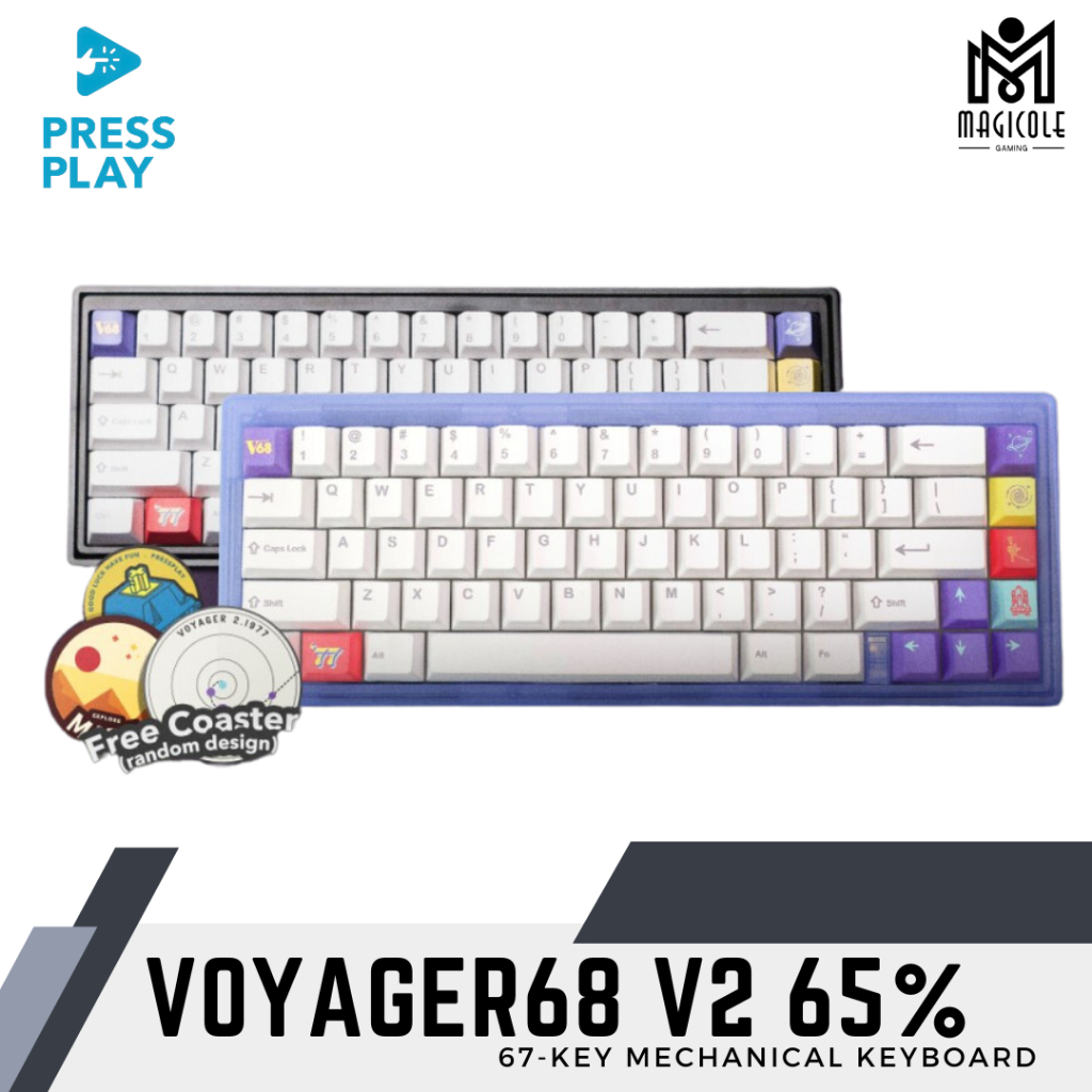 VOYAGER68 v2 65% 67-key Mechanical Keyboard by Press Play