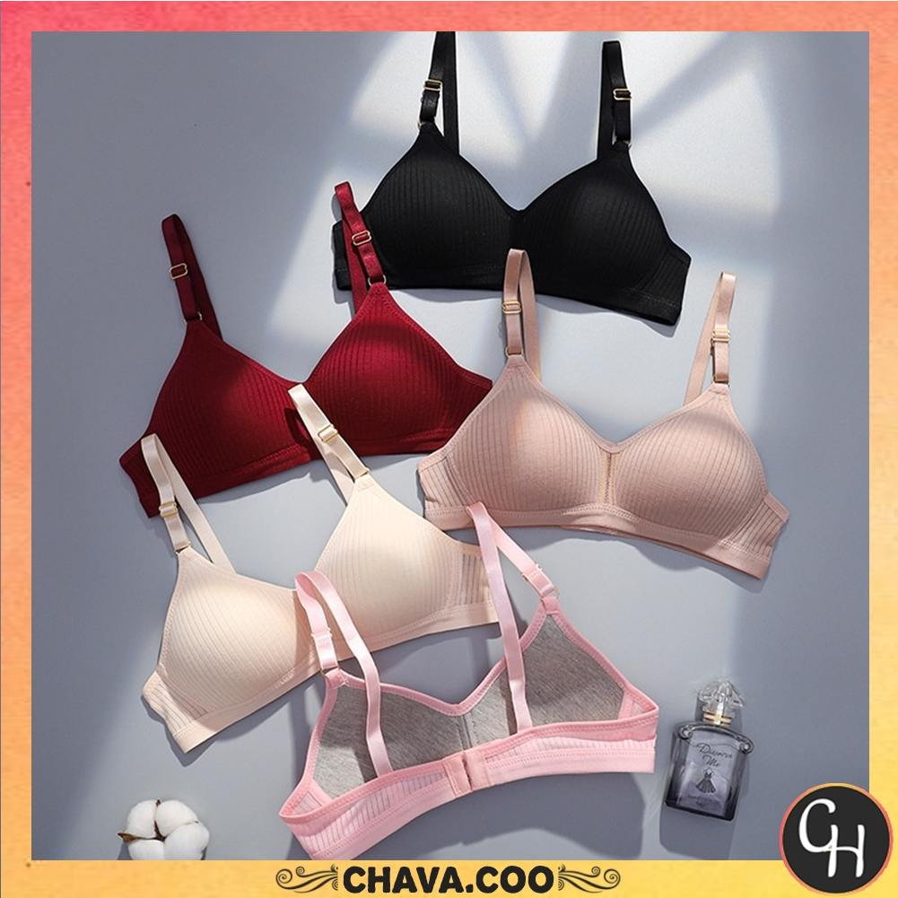 CHAVA | BR649 Bra BH Wanita Tanpa Kawat Bahan Halus Pakaian Wanita Fashion