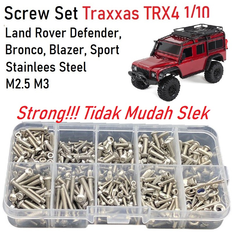 Screw Set Traxxas TRX4 1/10 Land Rover Defender Bronco Blazer Sport TRX-4 Stainlees Steel M2.5 M3