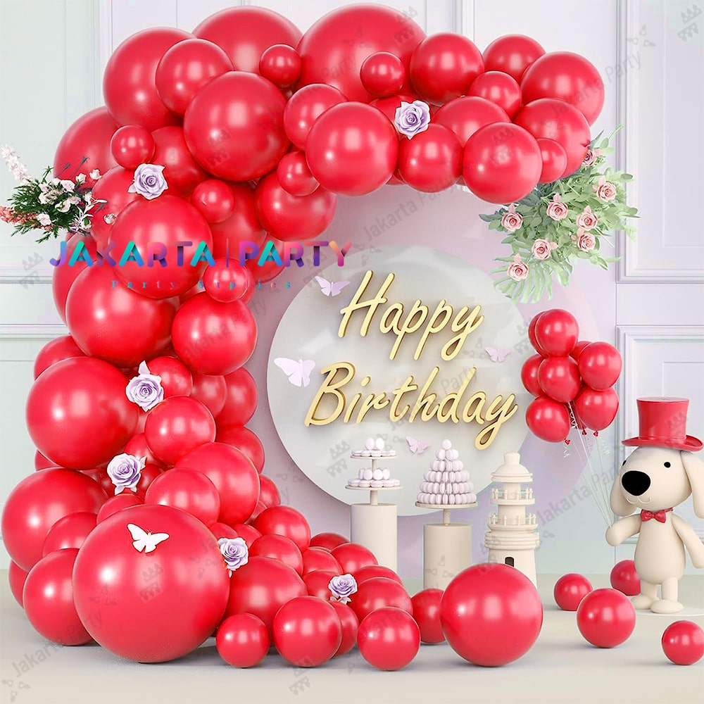 Balon Metalik Merah