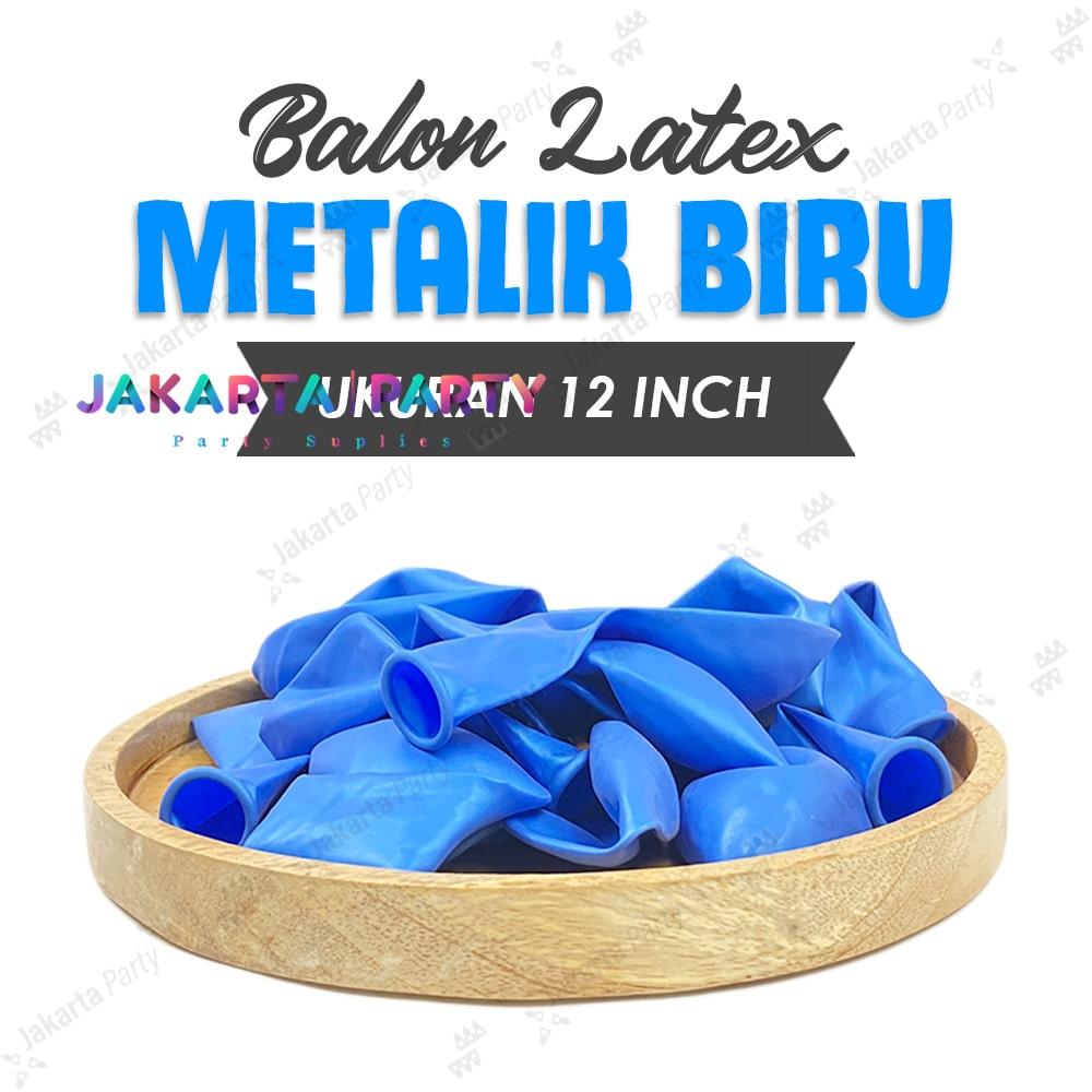 Balon Metalik Biru Tua