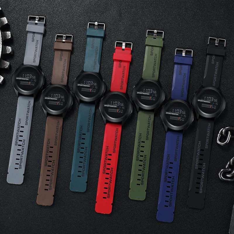 [TW] Jam Tangan Pria QS DRONE Bulat Strap rubber Digital Jam Tangan Sport JT-15