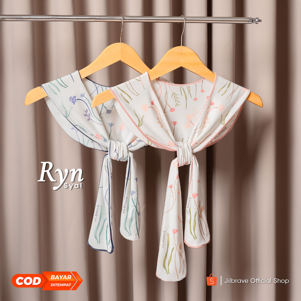Xho - Jilbrave Ryn Syal Syal Motif Bunga Aksesoris Bahu dan Leher