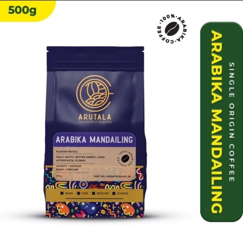 

ARUTALA Kopi Arabika Mandailing 500 gram - Biji