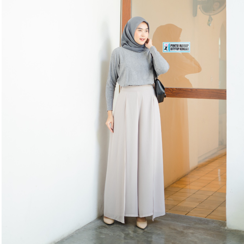 Celana Kulot Lurus Mozza Kulot Layer Kanan kiri | Celana Kulot Bahan Ceruti