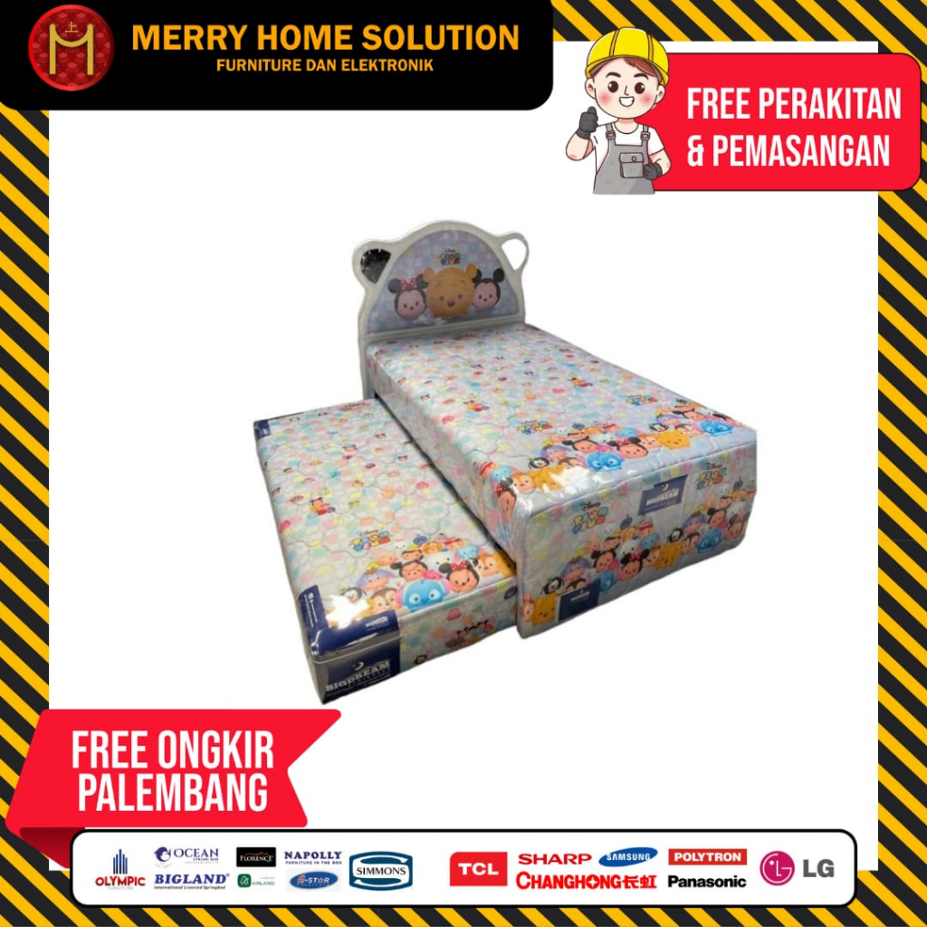 bed sorong bigdream / matras sorong anak / bed sorong anak karakter