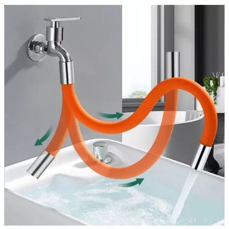 Sambungan Kran Air Fleksible Selang Flexible 360 Derajat Extention Cuci Muka Kaki Wastafel Ember