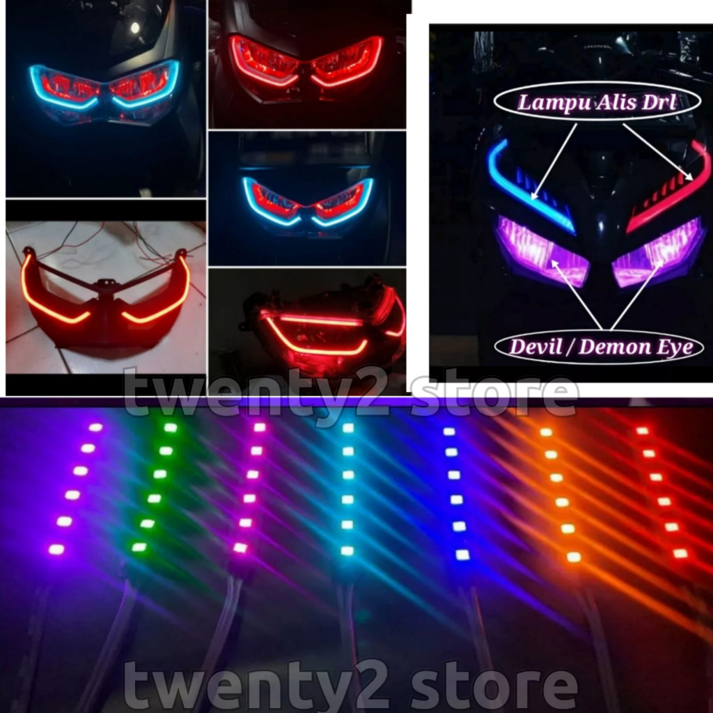Lampu LED Demon eye 12 volt LED devil alis motor mobil