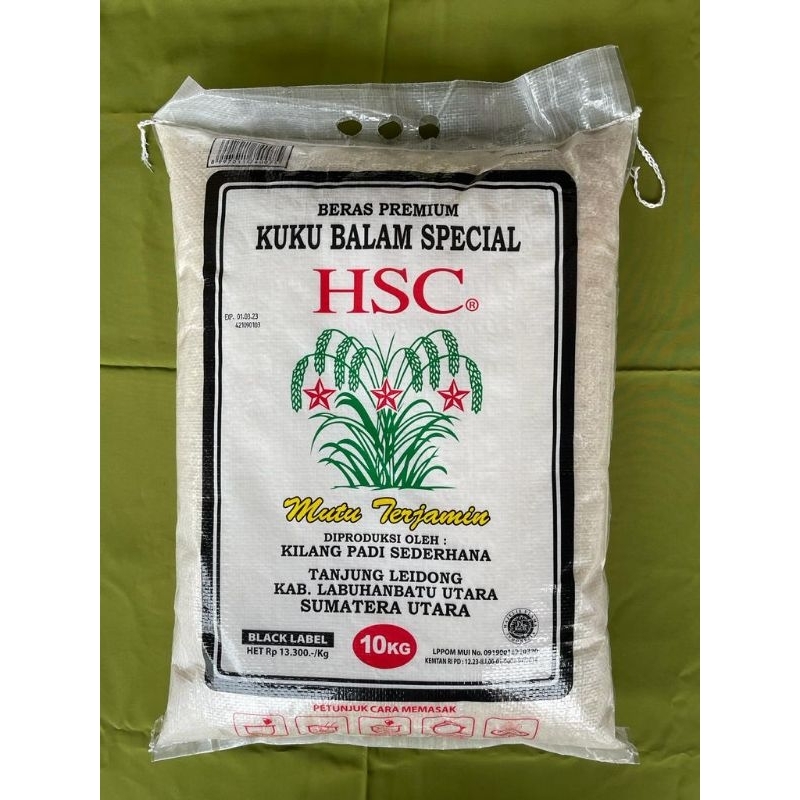

[10 KG] Beras Premium HSC Kukubalam (BLACK) - Medan