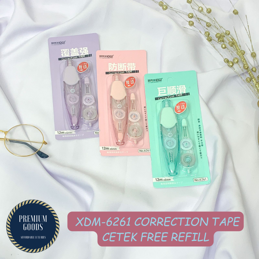 

TIP EX GULUNG XDM-6261 CORRECTION TAPE CETEK FREE REFILL 12MM X 5 MM PERLENGKAPAN SEKOLAH KANTOR VARIAN TERBARU DAN TERMURAH