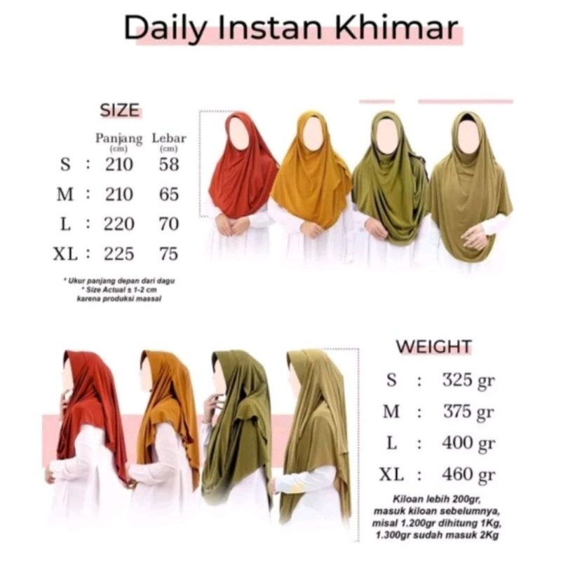 Daily Instan khimar Atelier angelina Dins