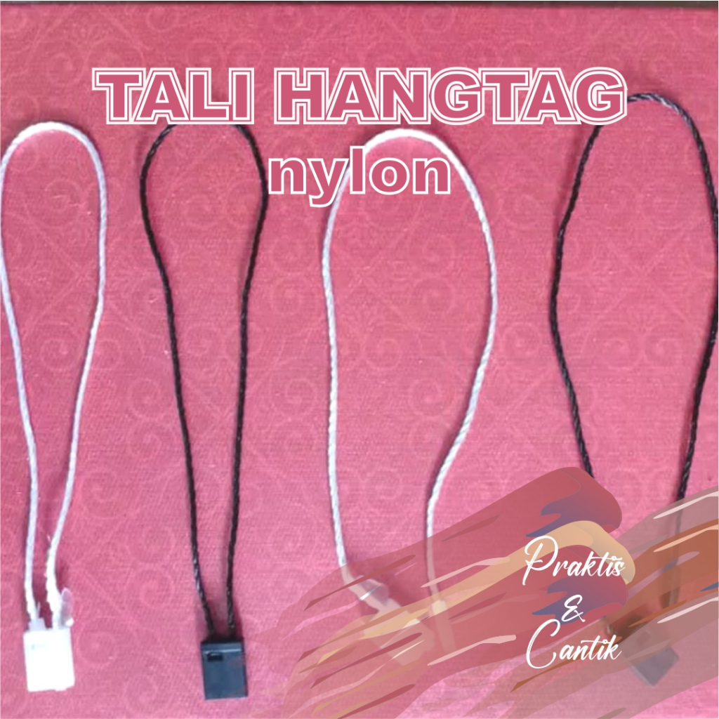 

[1000 PCS] Tali Hangtag Tali Handtag Merk Hitam dan Putih Premium Loop Pin Hang Tag Label Baju