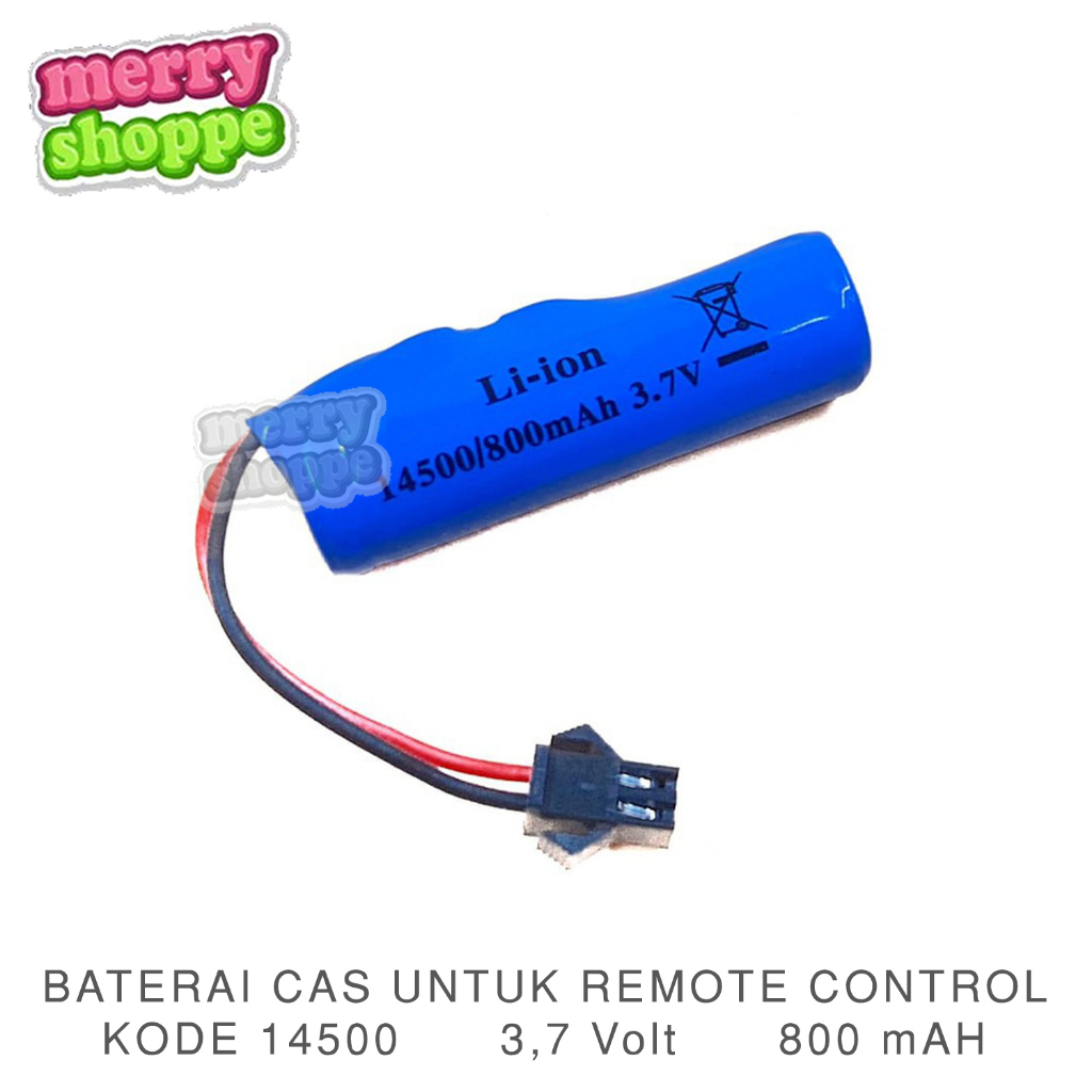 Baterai Cas Charge Mobil Remote Control Ukuran AA Kode 14500 3,7 Volt