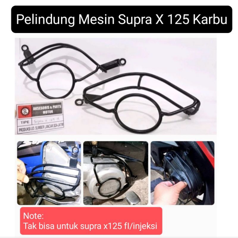 TUTUP / COVER / PELINDUNG MESIN SUPRA X 125 KARBU ( 2006 - 2013 )
