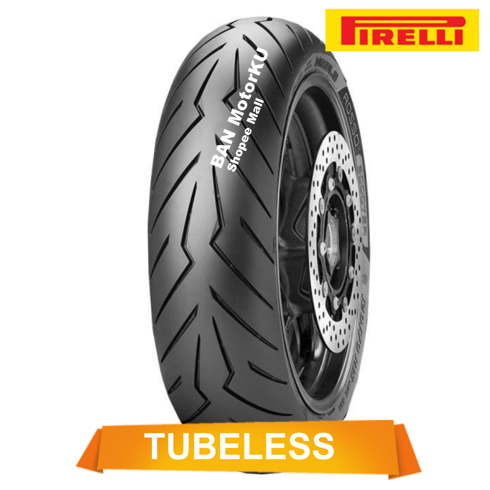Pirelli Diablo Rosso Scooter ukuran 130/70-12 Ban Motor Tubeless Vespa Matic / Scoopy R12 / Freego