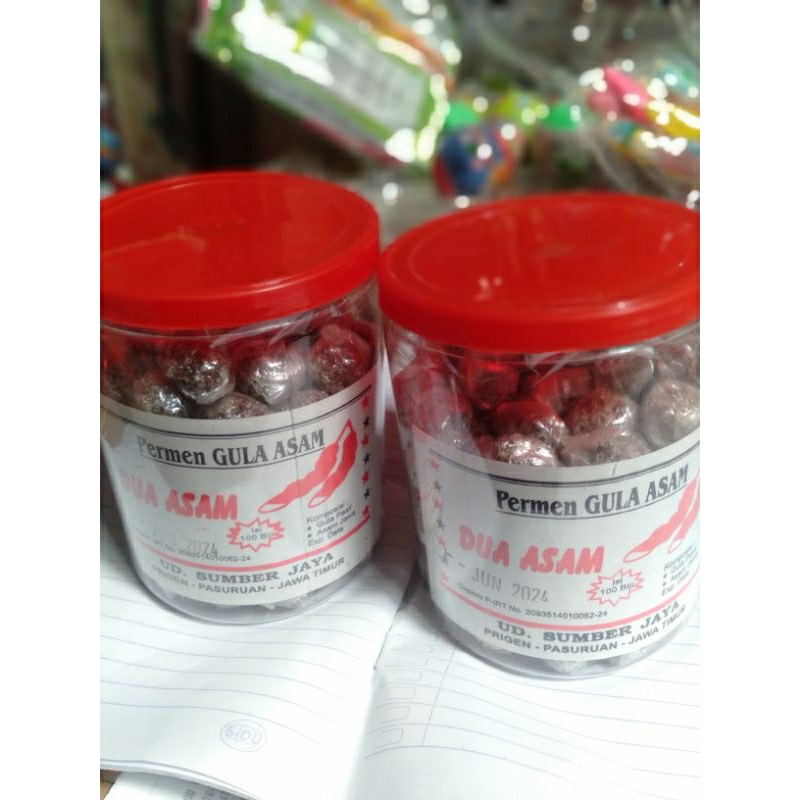 

permen gula asam isi 100 pcs setoples