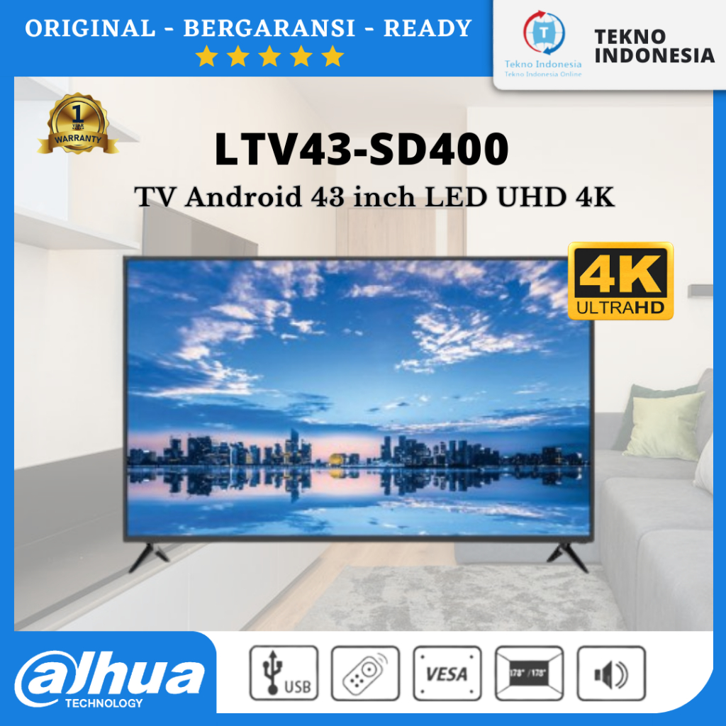 Dahua LTV43-SD400 43'' Ultra HD inch UHD Android TV TV Dahua Full Force