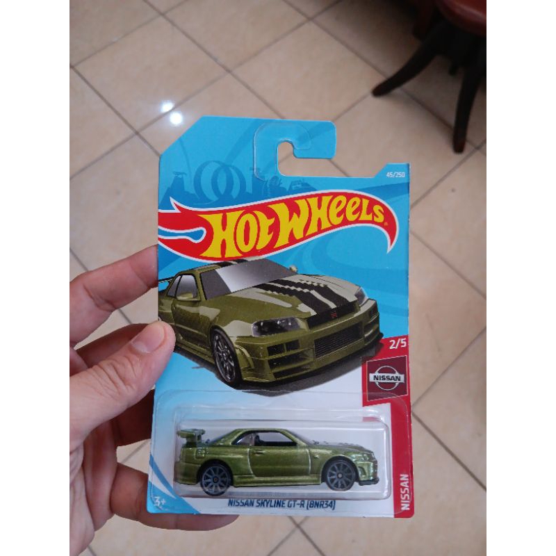 HOT WHEELS NISSAN SKYLINE R34 HIJAU