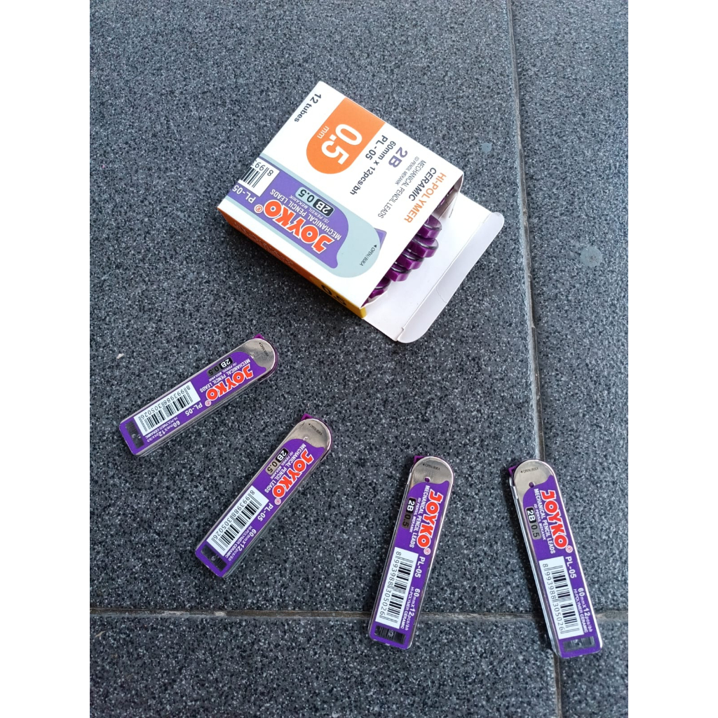 

ISI PENSIL MEKANIK 0.5 0.7 MM PENCIL LEAD MEREK JOYKO PL05 PL07 1 PAK ISI 12 TABUNG
