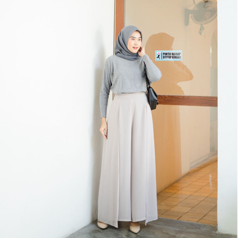 Celana Kulot Kerja Wanita Mozaa Kulot | Celana Kulot Model Kekinian Bahan Ceruti