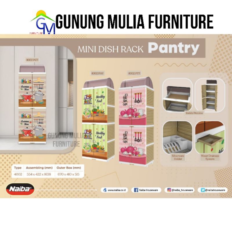 Rak Piring Plastik Naiba Serbaguna Mini Disk Rack Naiba