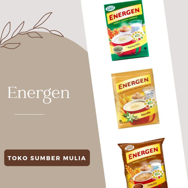 

Energen Renteng Sachet Rasa Kacang Hijau, Vanilla & Cokelat