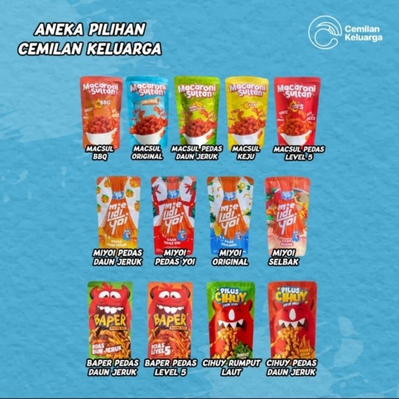 

CEMILAN KELUARGA KEKINIAN - BASRENG,MIE LIDI, MAKARONI,PILUS CIKUR