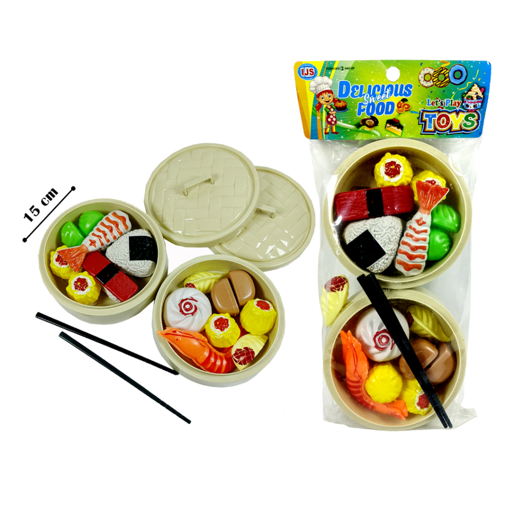 MAINAN DOUBLE DIMSUM / MAINAN ANAK DIMSUM SUSHI / MAINAN MASAK-MASAKAN