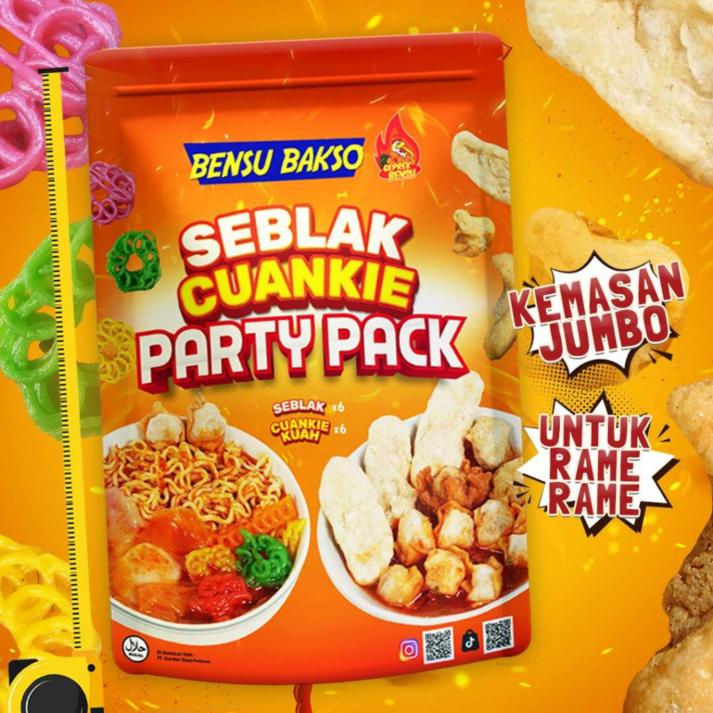 

PARTY PACK SEBLAK & CUANKIE BENSU BAKSO - ISI 1 LUSIN (6 SEBLAK & 6 CUANKIE)