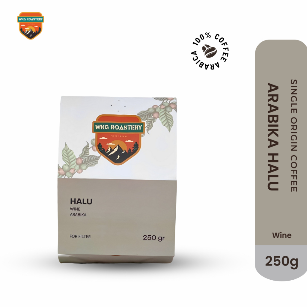 

WKG ROASTERY Kopi Arabica Halu Wine 250gr Kopi Bubuk dan Biji Kopi Utuh