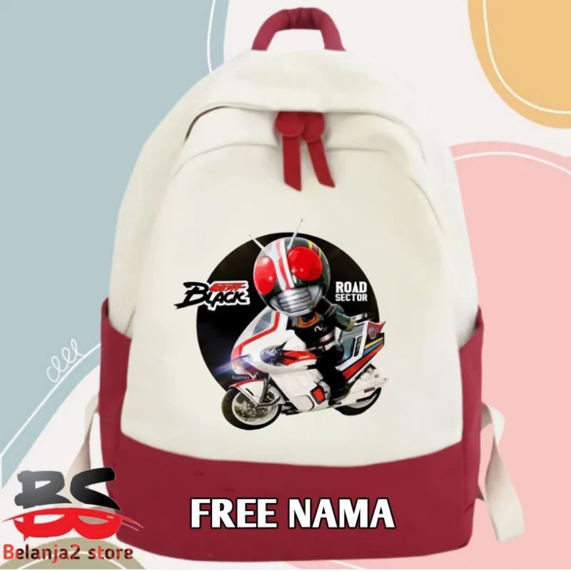 TAS RANSEL ANAK BLACK ROAD SECTOR TAS SKOLAH ANAK FREE NAMA