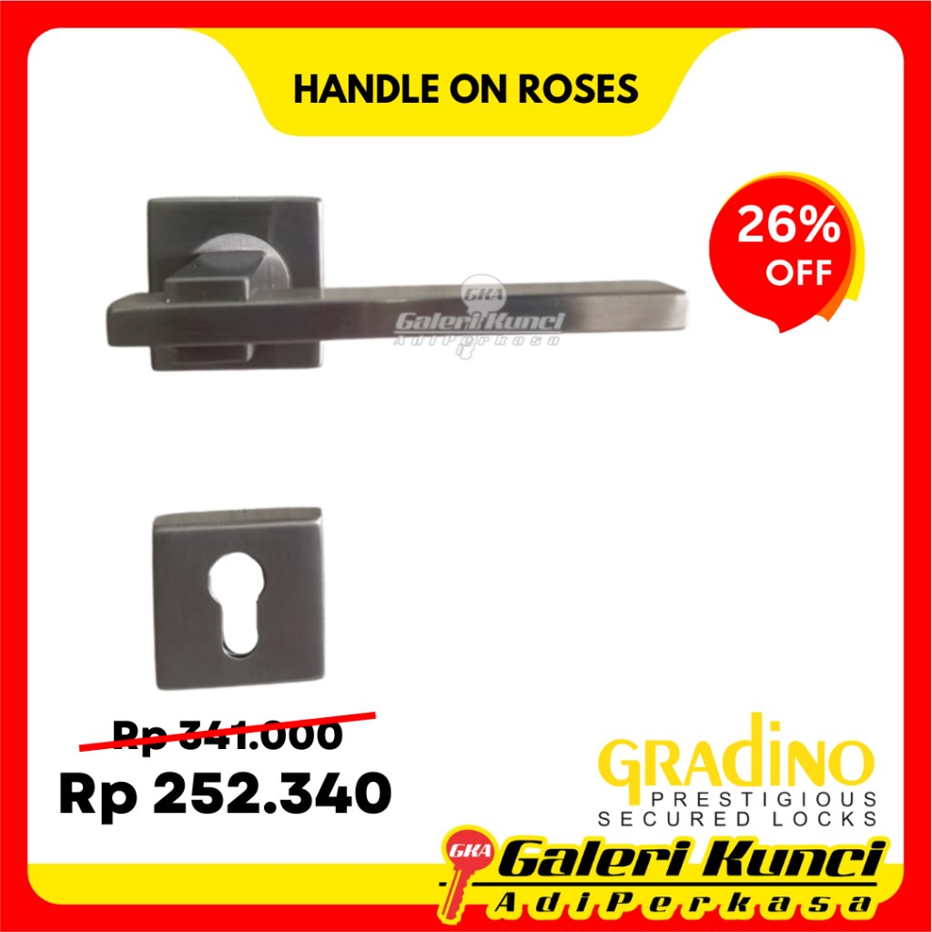 Handle Pintu GRADINO GRD 99.26 US32D Gagang Pintu Kayu Kunci Pisah