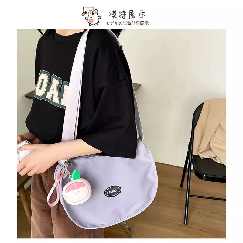 TAS SELEMPANG UNGU LILAC POLOS