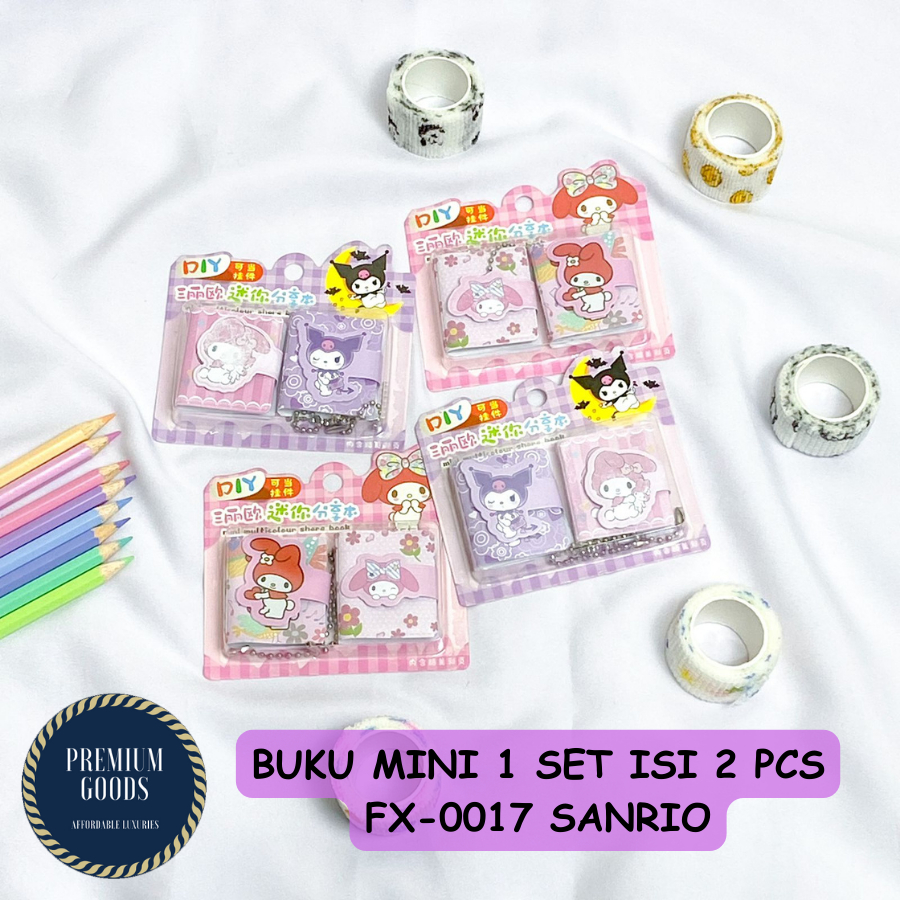 

TERBARU MINI NOTEBOOK SANRIO 2 PCS / MINI SHARING BOOK 1 SET 2 PCS KODE FX-0017 BUKU CATATAN UNIK LUCU MOTIF KARTUN KERTAS FULL GAMBAR BISA COD