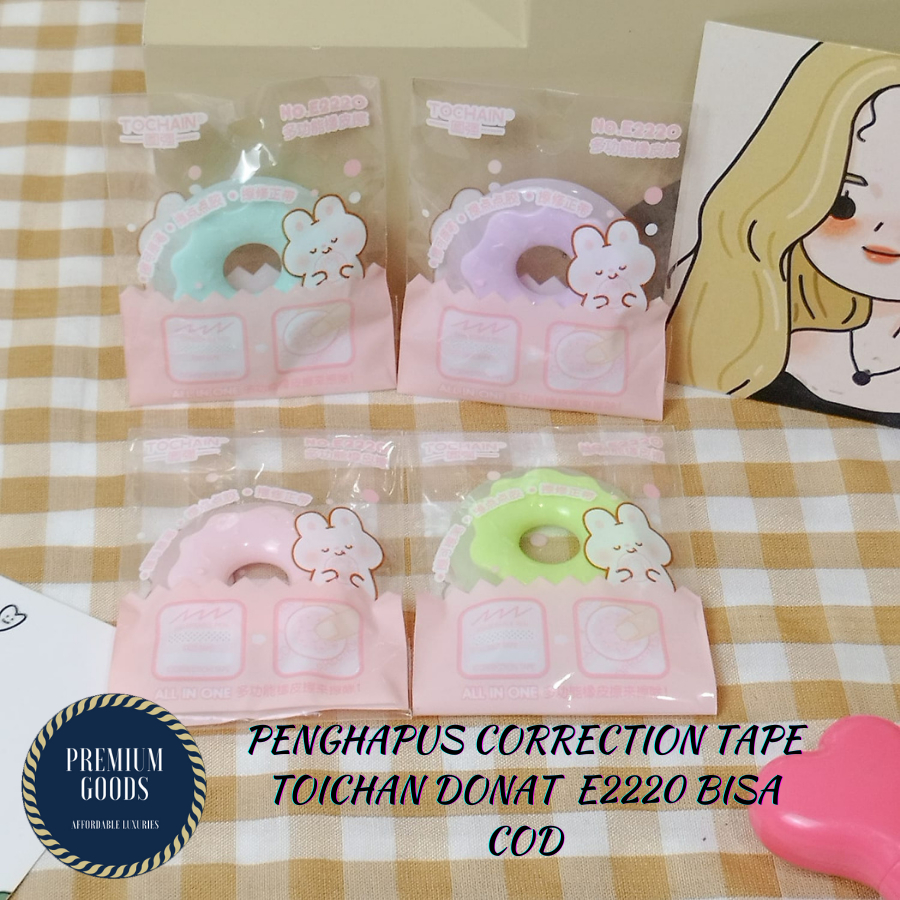 

PENGHAPUS TOCHAIN DONAT E2220 / HAPUSAN UNTUK CORRECTION TAPE / TIPE-X / ERASER CORRECTION TAPE DONAT 1 PC LUCU IMUT BISA COD