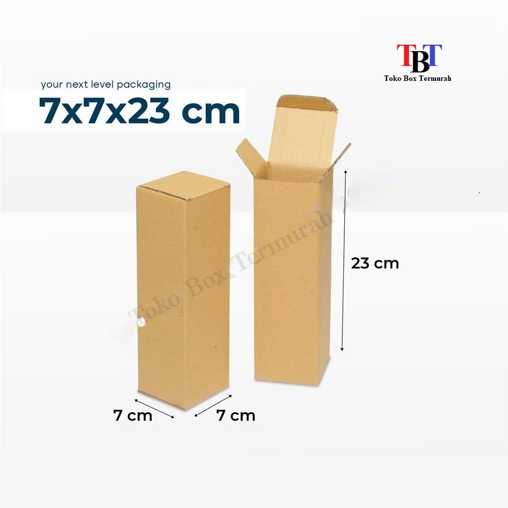 

Box 7x7x23 cm (jeen) box/sliplock/karton/kotak/baju/kaos/tumbler
