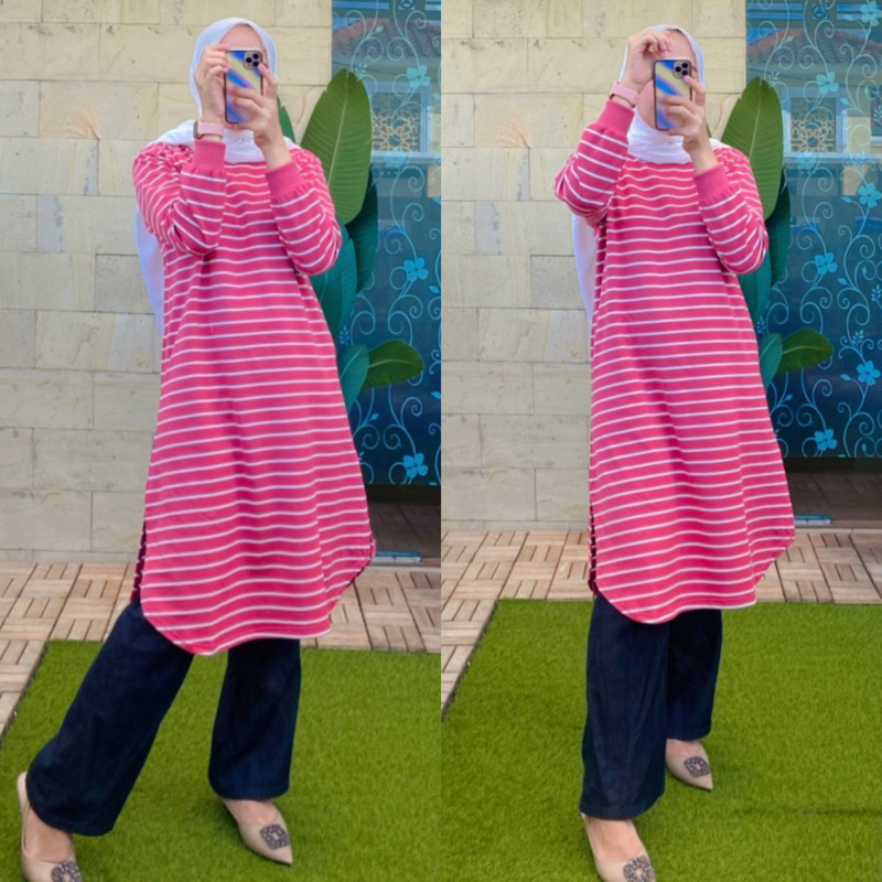 tunik dimara berbahan kaos babytery