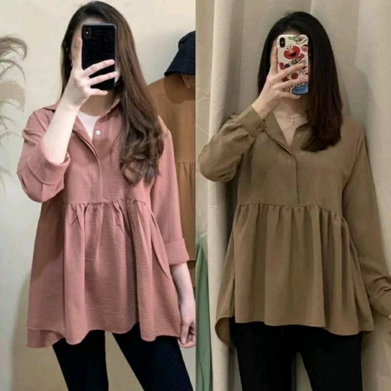 KEYHAN BLOUSE KATUN RAYON CRINKLE/ BLOUSE MUSLIM WANITA