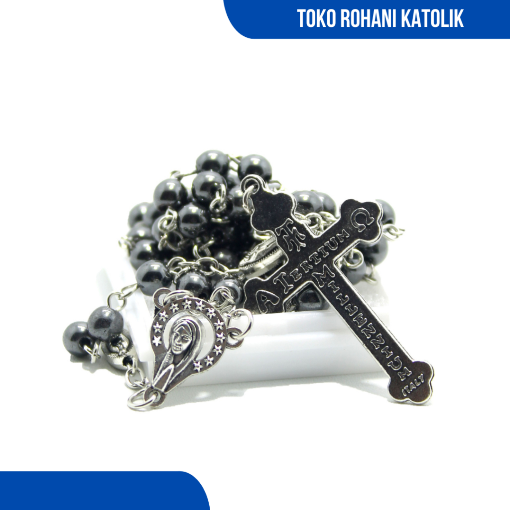 ROSARIO KALUNG BATU BLUSTIN (Import)/ KALUNG ROSARIO KATOLIK / ROSARIO WANITA / ROSARIO PRIA / KONTA
